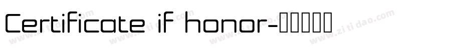 Certificate if honor字体转换